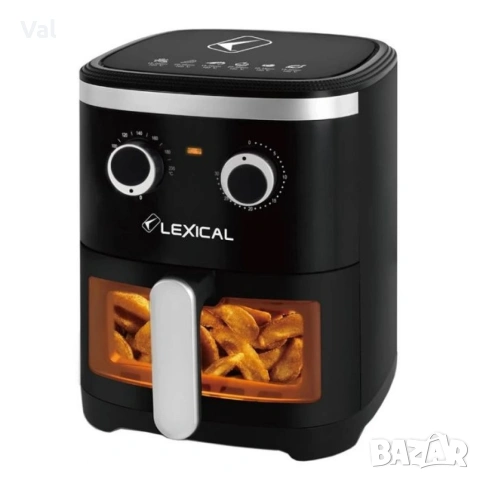 Фритюрник с горещ въздух LEXICAL LAF-3021 AirFryer 4,5l, снимка 6 - Фритюрници - 54671650