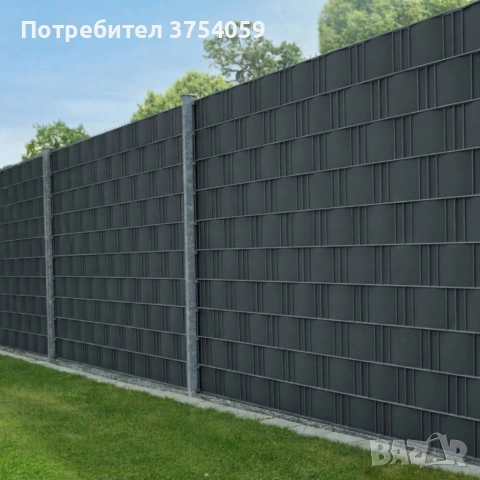 Антрацитна оградна лента 19 см x 35 м – UV устойчива и лесна за монтаж, снимка 4 - Огради и мрежи - 55161601