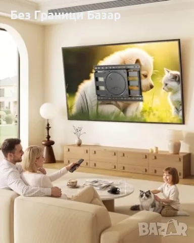 Нова Нископрофилна TV стойка за стена телевизор 23-43” до 45 кг, VESA 200x200, снимка 9 - Стойки, 3D очила, аксесоари - 55413412