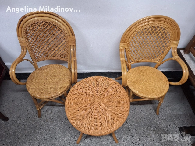 Градински ратанови столове и маса , снимка 3 - Градински мебели, декорация  - 54342890