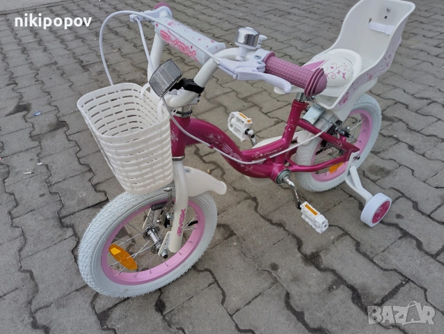 X Детски велосипед 14" FLOWER розов, снимка 9 - Велосипеди - 54395021