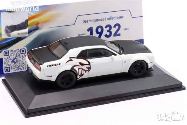 Dodge CHALLENGER SRT Hellcat Redeye Widebody Custom 2020 - мащаб 1:43 на Solido моделът е нов в PVC , снимка 5 - Колекции - 54267874