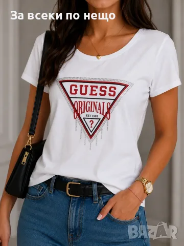 Guess Дамска Тениска👕Дамска Блуза С Къс Ръкав Гес - Различни Цветове И Модели Код A1615, снимка 3 - Тениски - 55356670