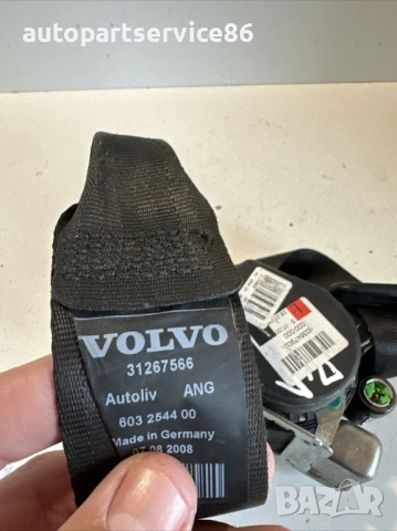 Колан за предна лява седалка за Volvo C70 Convertible 2.0D (2008) 31267566, снимка 2 - Части - 54289600
