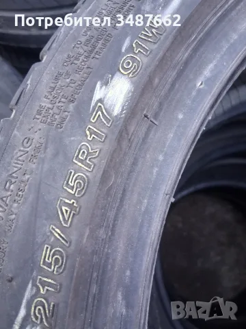 215 45 17 Bridgestone 2бр летни , снимка 5 - Гуми и джанти - 55694647