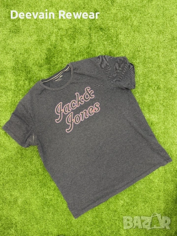 Jack & Jones | Casual | Мъжка тениска | Размер: XXL | Синя | Употребявана (с дефект), снимка 2 - Тениски - 54744469