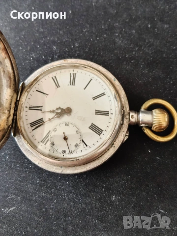 Швейцарски СРЕБЪРЕН джобен часовник Remortoir 1900г. - 15 РУБИНА - ПРОМОЦИЯ, снимка 12 - Джобни - 51648205