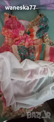 Кокетна къса, лятна, пъстра рокля без презрамки (Размер S/M), снимка 7 - Рокли - 55624580