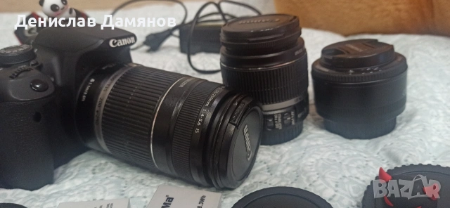Фотоапарат Canon 700D+Обективи, снимка 3 - Фотоапарати - 54568486