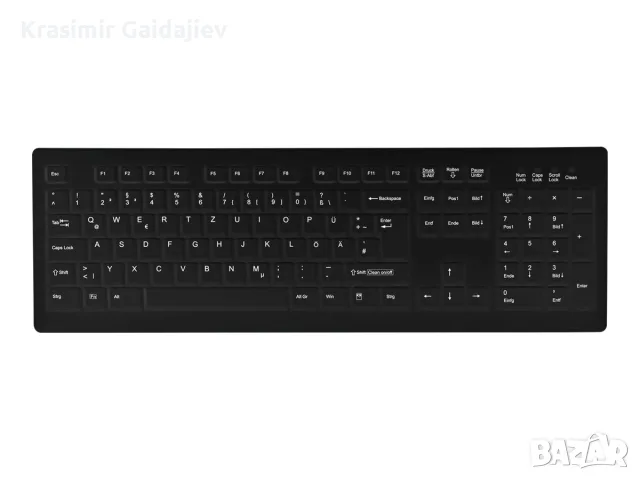 Клавиатура Active Key AK-C8100, USB, QWERTZ, немска, черна, снимка 3 - Клавиатури и мишки - 55573317
