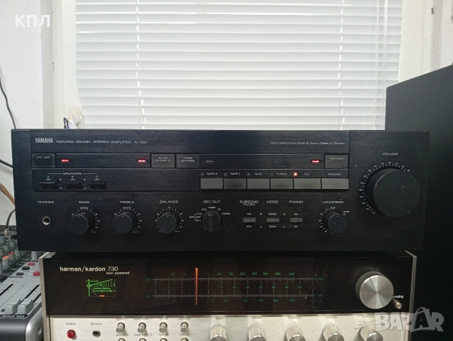 Усилвател Yamaha A-720, снимка 7 - Ресийвъри, усилватели, смесителни пултове - 54797262