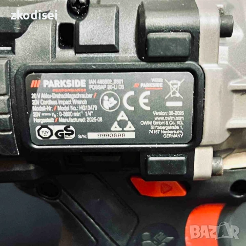 Гайковерт PARKSIDE PDSSAP 20 Li, снимка 2 - Други инструменти - 54880122