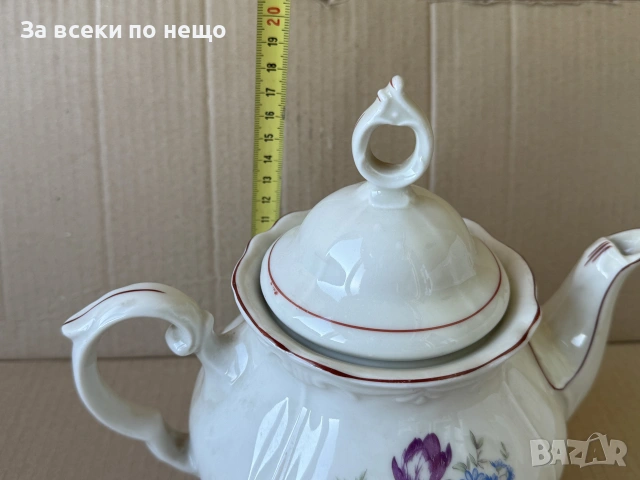 Български порцеланов чайник, снимка 8 - Сервизи - 55290615