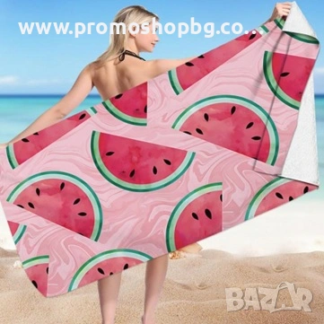 Плажна кърпа HELLO SUMMER 70х150см, fast dry, снимка 3 - Хавлиени кърпи - 32102950