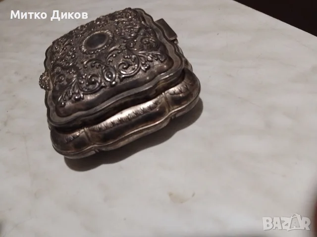 винтидж кутия за бижута Godinger Silver Art Co. посребрена 130х115х48мм и вътре 96х80х38мм, снимка 5 - Други - 55425723