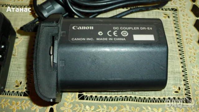 Дъми батерия/ адаптер/ DC COUPLER DR-E4 за CANON EOS 1D X Mark II  EOS-1D X Mark III, снимка 2 - Чанти, стативи, аксесоари - 50818048