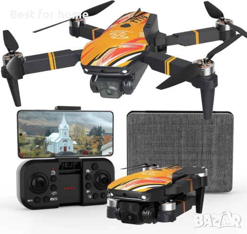 TTROARDS TT19 Сгъваем 1080P дрон с камера за възрастни, 270° избягване на препятствия