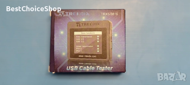 Treedix USB тестер за кабели 2.4-инчов цветен дисплей поддържа множество типове кабели – USB-C, снимка 8 - Друга електроника - 54481046