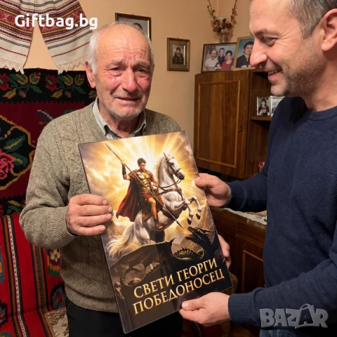 Дървен постер „Свети Георги Победоносец“, снимка 2 - Декорация за дома - 54393272