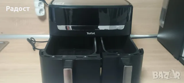 Двузонов фритюрник с горещ въздух Tefal Dual Easy Fry EY9018 8.3L , снимка 7 - Фритюрници - 55292490