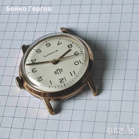 Германски колекционерски Винтидж часовник GUB GLASHUTTE кал.70.1 ,Позлата 20MK. Работи перфектно ! , снимка 3 - Мъжки - 54379525