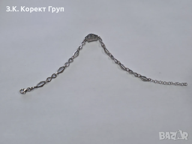 Сребърна гривна 925 / корона / 4,19 гр, снимка 4 - Гривни - 54385101