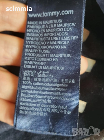 Tommy Hilfiger риза XL Regular Fit 100% памук сива, плътна материя, снимка 14 - Ризи - 54682734