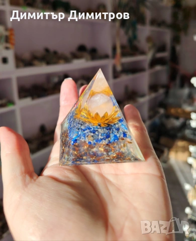 Пирамиди оргонит с лазурит. Бижута Луди гъби. Идея за подарък., снимка 2 - Колекции - 54238898