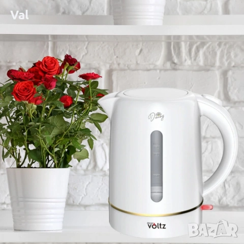 Електрическа кана Oliver Voltz Daisy, 2200W, капацитет 1,7 литра, снимка 3 - Кани - 54922643