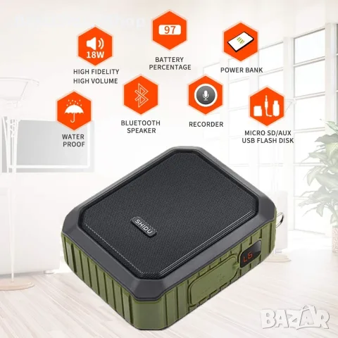Персонален усилвател на глас - мегафон 18W Bluetooth презареждаем със слушалка с микрофон, снимка 11 - Слушалки и портативни колонки - 55327938