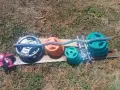 Гумиран фитнес комплект Gorilla Sports лостове и дискове ПОДАРЪК , снимка 1