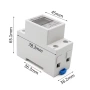 Монофазен електромер за DIN шина 35mm LCD 5(80)A 230V с измерване на kWh, напрежение 10419, снимка 3