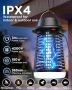 Нова Електрическа лампа Мощен унищожител за комари и мухи 4200V UV лампа IPX4 за двор и дом, снимка 2