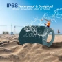JUOVI Clip Безжичен преносим Bluetooth високоговорител, 24-часово възпроизвеждане, снимка 4
