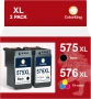 Чисто нови запечатани! Комплект мастилени касети 575XL и 576XL за Canon (Черна + Цветна)  , снимка 3