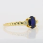 Сребърен пръстен сърца със Сапфир Royal Blue 2.29 карата,и сертификат , снимка 3