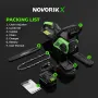 Акумулаторна верижна резачка NOVORIK X, 10 инча, с автоматично смазване, снимка 4