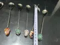десертни лъжички с естествени камъни , снимка 4