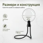Голяма увеличителна лупа за врат за четене шиене бродиране гоблени настолна с LED осветление USB, снимка 6