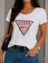 Guess Дамска Тениска👕Дамска Блуза С Къс Ръкав Гес - Различни Цветове И Модели Код A1615, снимка 3