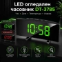 Електронен LED часовник с термометър настолен постоянно светещ на ток, снимка 1
