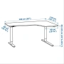 Регулируемо ъглово офис бюро IKEA BEKANT, снимка 2