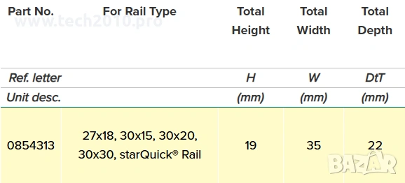 Walraven starQuick® Rail адаптор за скоби, снимка 3 - Железария - 55101408