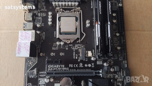 Дънна платка Gigabyte GA-H170-HD3 Socket LGA1151, снимка 5 - Дънни платки - 54808181