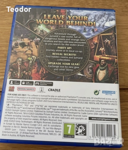 Jumanji Wild Adventures ps5, снимка 2 - Игри за PlayStation - 54359264