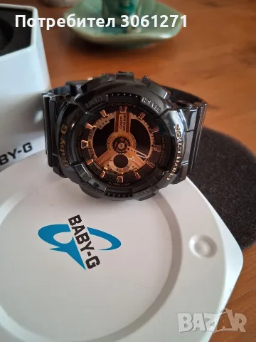 оригинален дамски часовник Casio Baby-G, модел BA-110 цвят: черно със златен циферблат. , снимка 4 - Дамски - 55666024