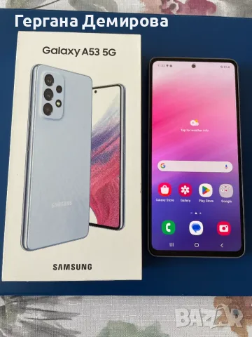 Samsung Galaxy A53 5G, 128GB, Син – перфектно състояние, готов за нов собственик, снимка 3 - Samsung - 55459235