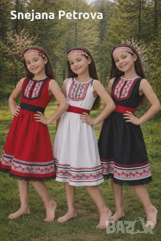 Рокли с фолклорни мотиви , снимка 2 - Детски рокли и поли - 54721232