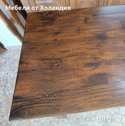 Правоъгълна трапезна маса от масив, снимка 7 - Маси - 55231624