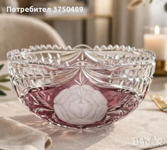 Кристална купа /фруктиера , снимка 2 - Аксесоари за кухня - 55617384
